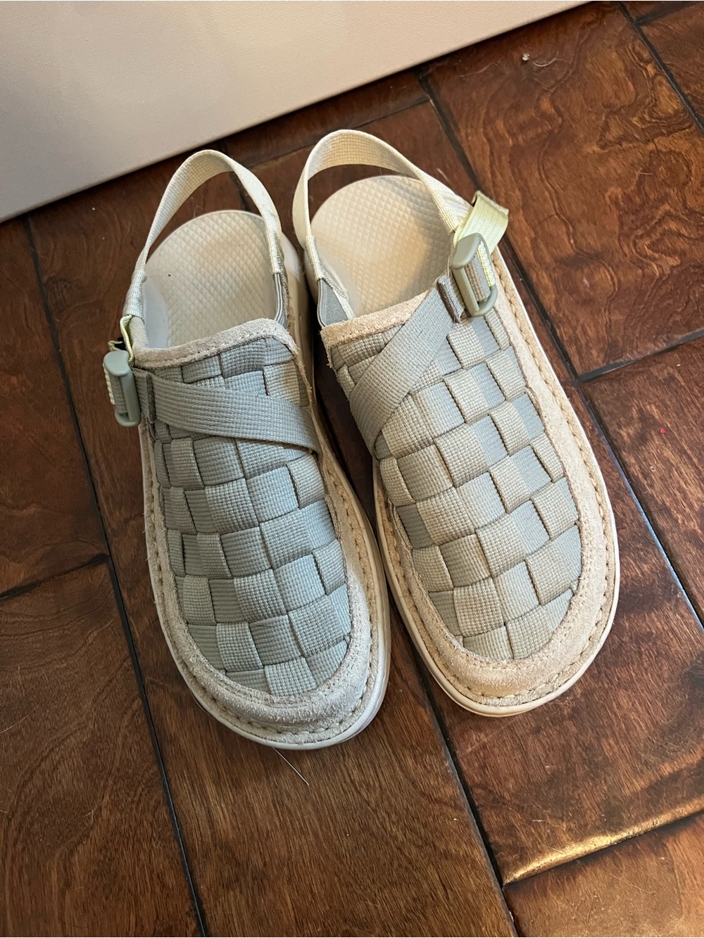 Chaco Woven Slingback Sandals in Light Beige